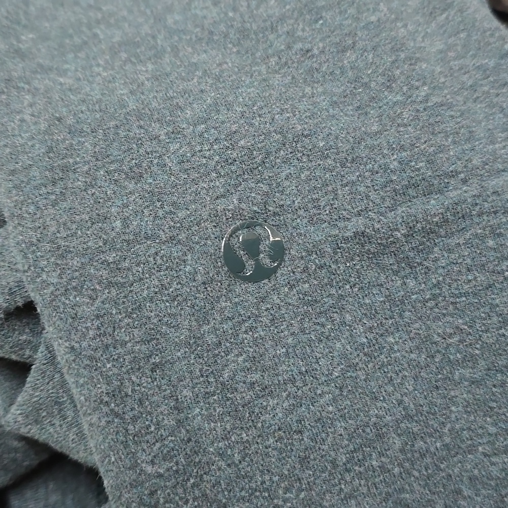 Lululemon Wunder Under Crop Roll Down Leggings Women's 10 Heathered Green Sz 8 - Picture 6 of 7